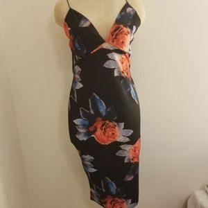 AX Paris navy Floral dress 14 xl